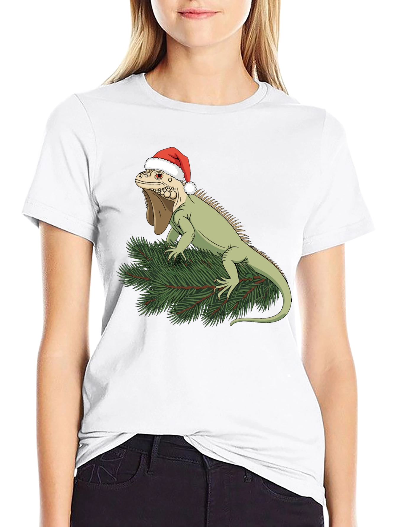 Festive Iguana Christmas T-Shirt