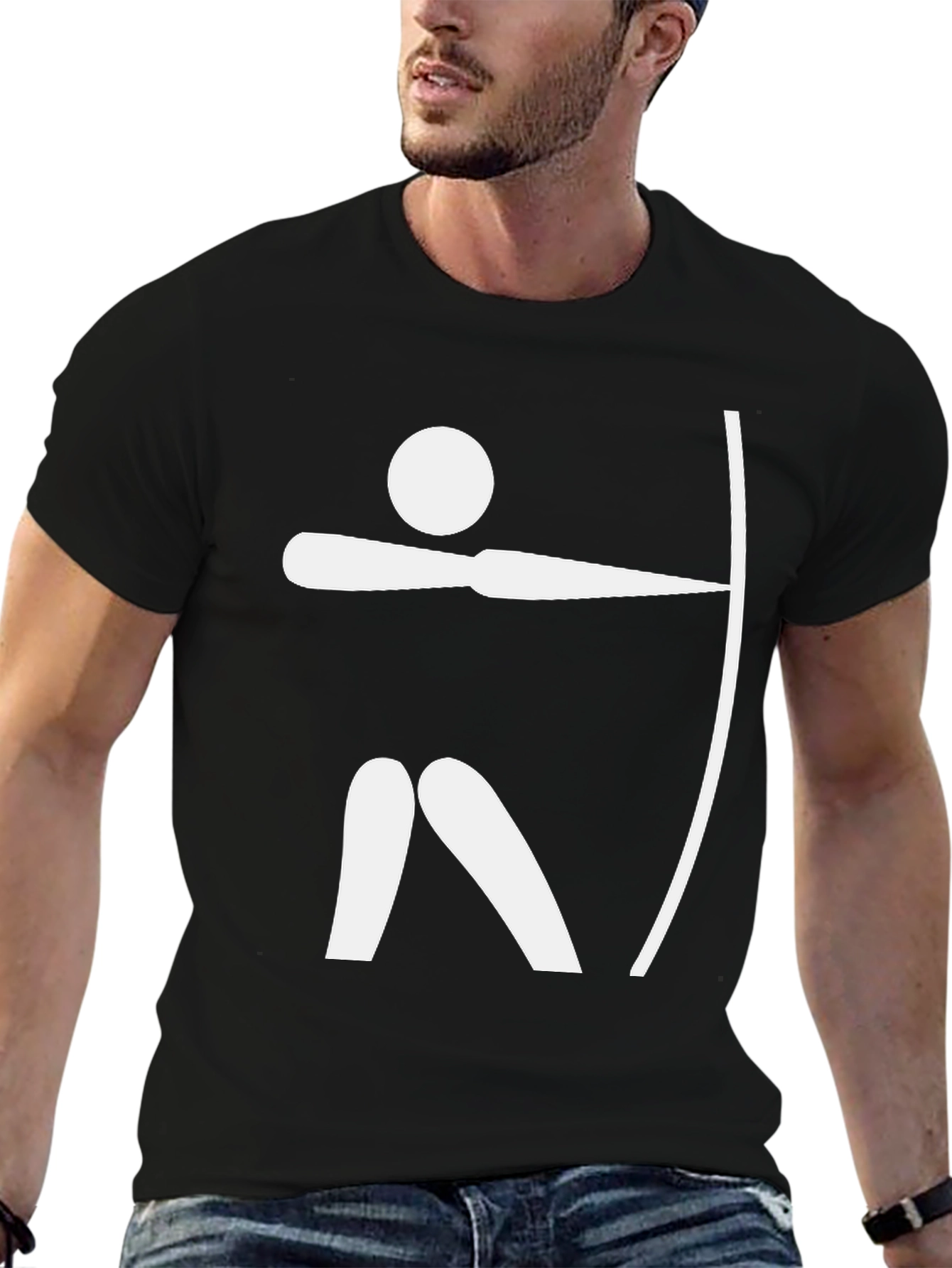 Archery Graphic T-Shirt - Black Casual Tee