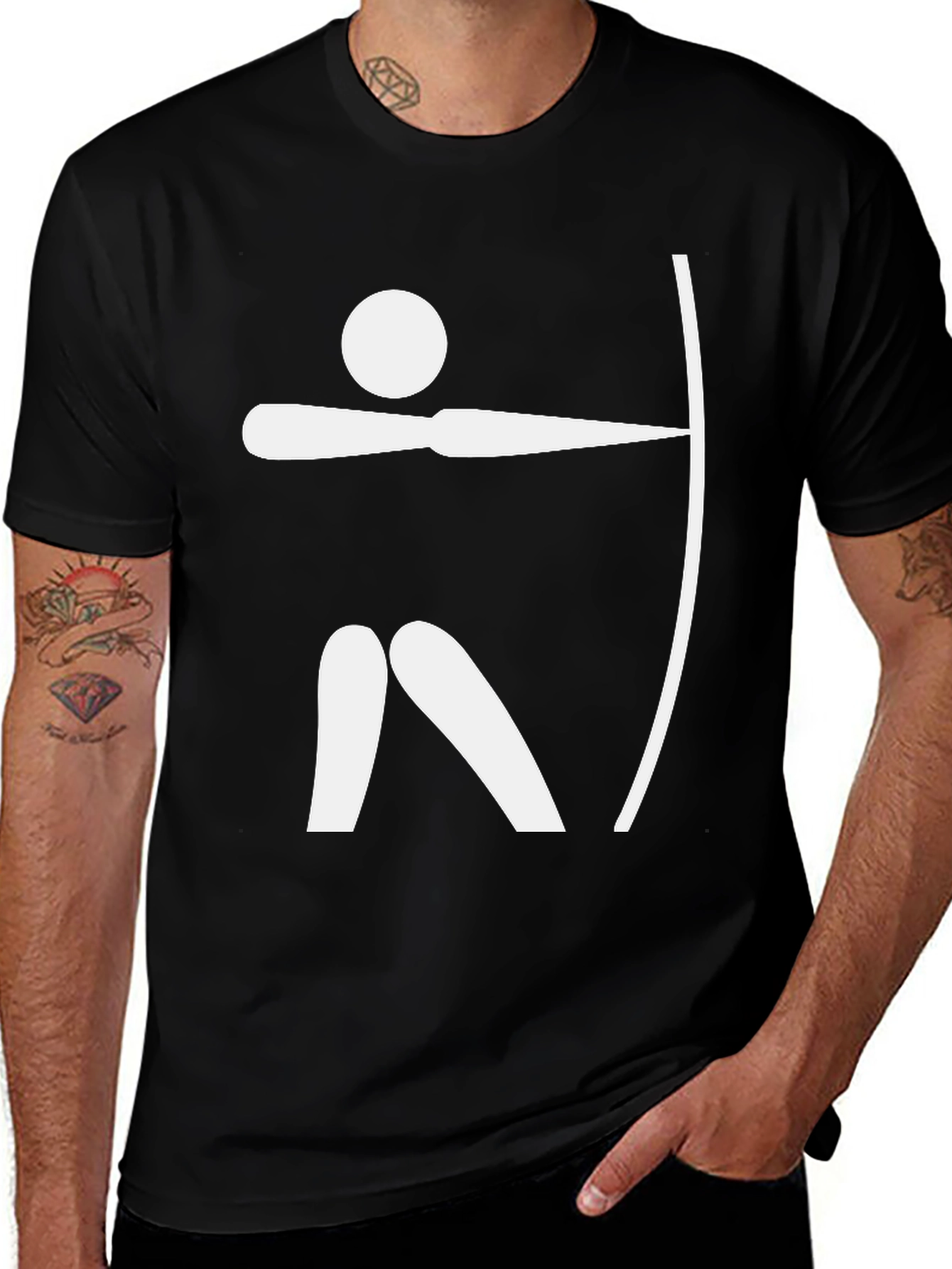 Archery Graphic T-Shirt - Black Casual Tee