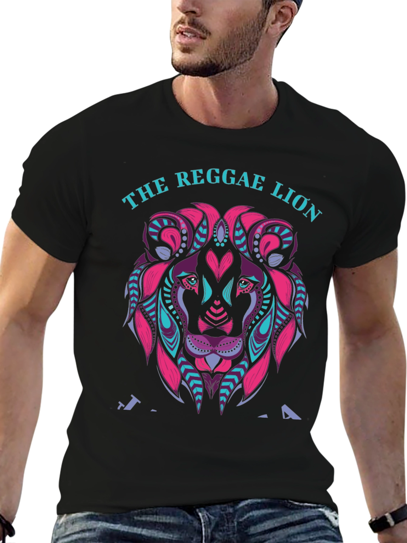 The Reggae Lion Graphic Tee - Black T-Shirt
