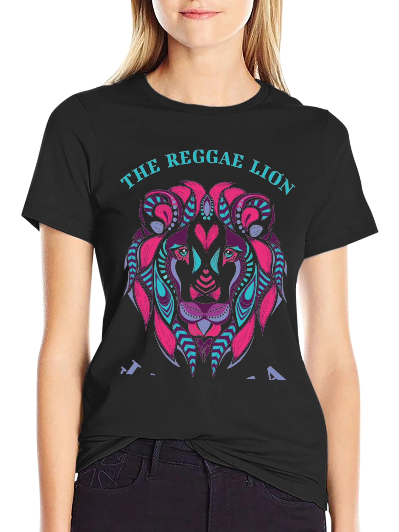 The Reggae Lion Graphic Tee - Black T-Shirt