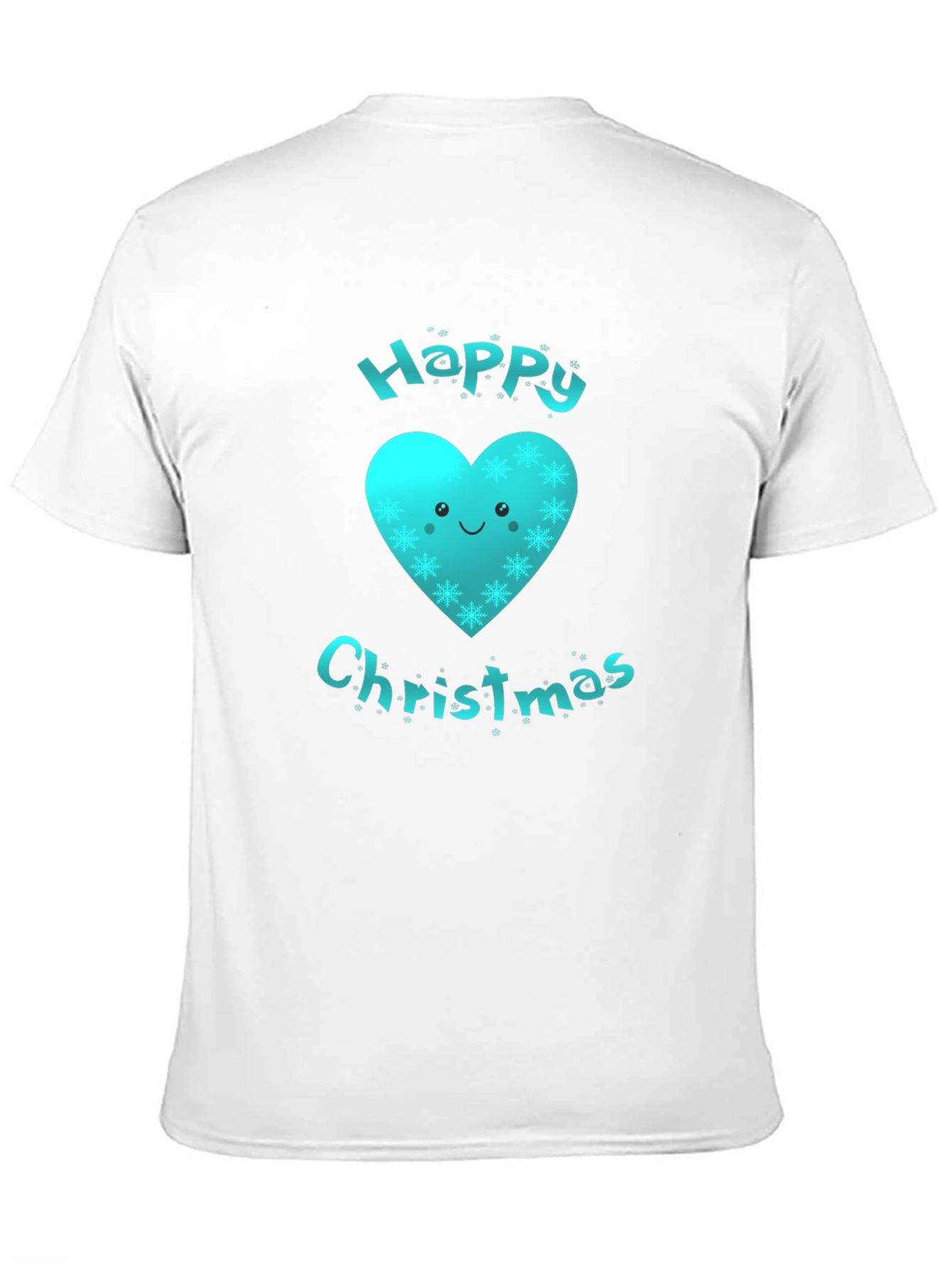 Festive Happy Christmas Heart Graphic T-Shirt