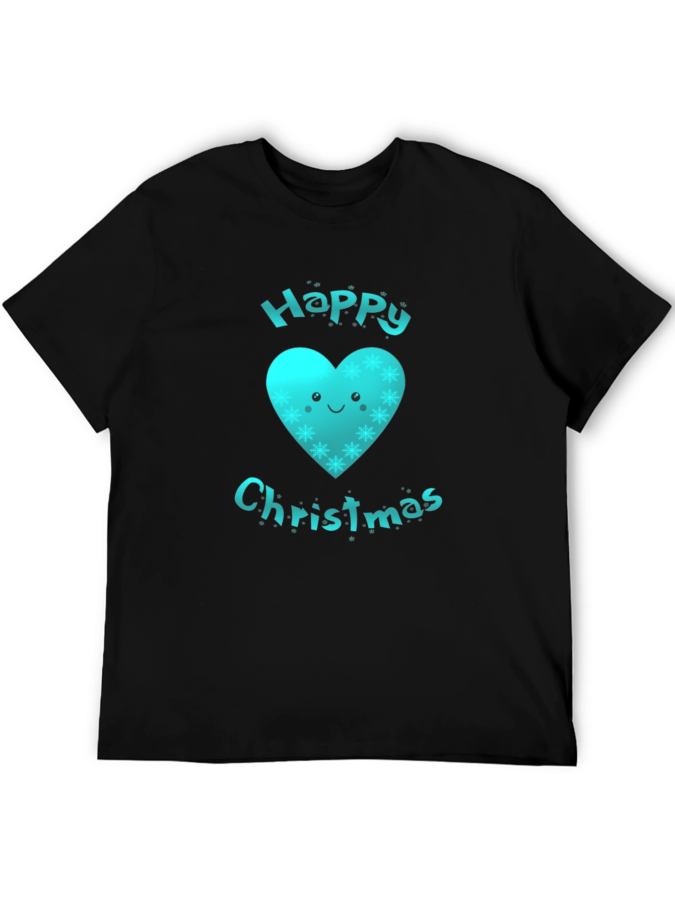 Festive Happy Christmas Heart Graphic T-Shirt