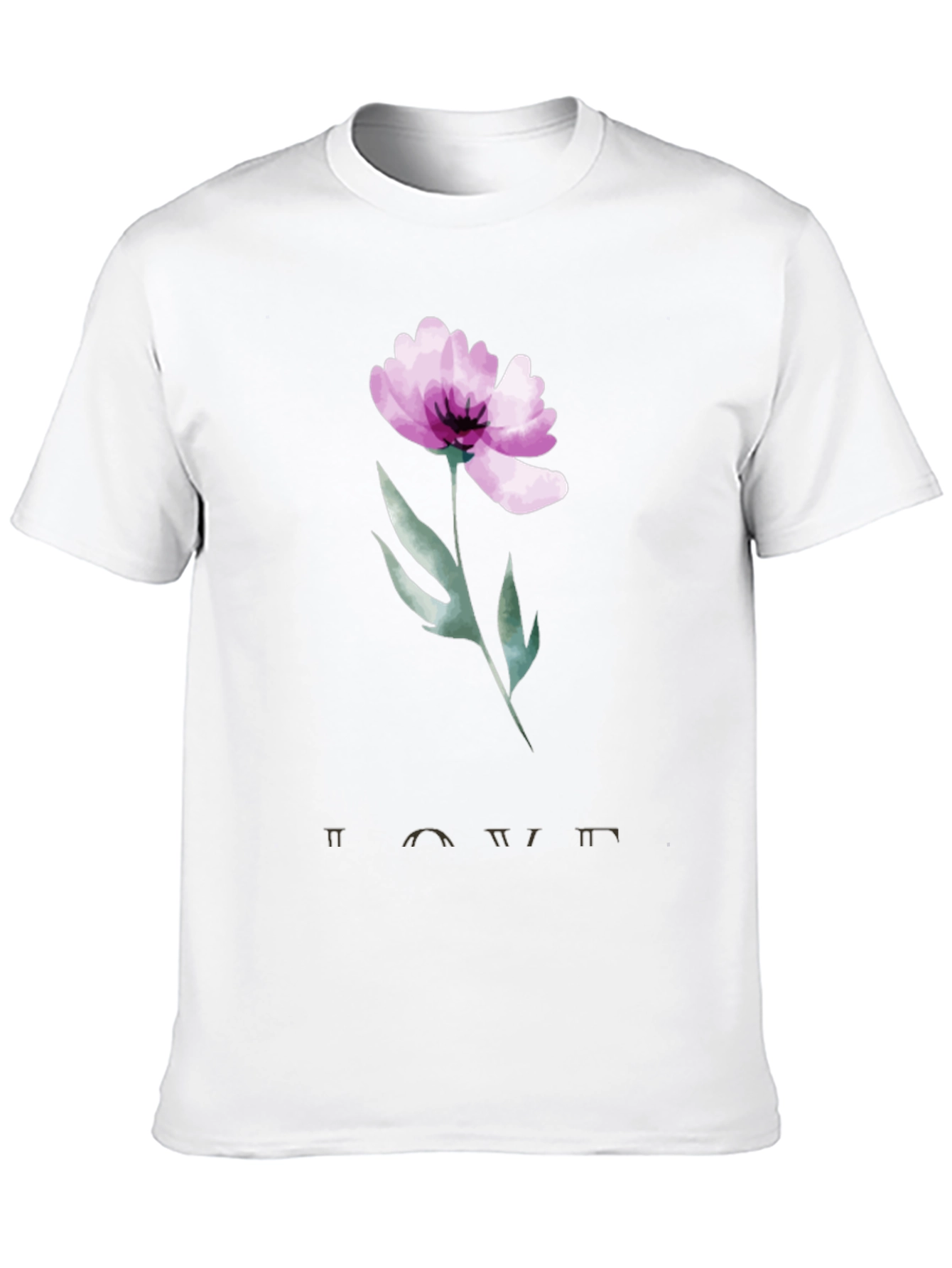 Floral Love T-Shirt - Artistic Graphic Tee