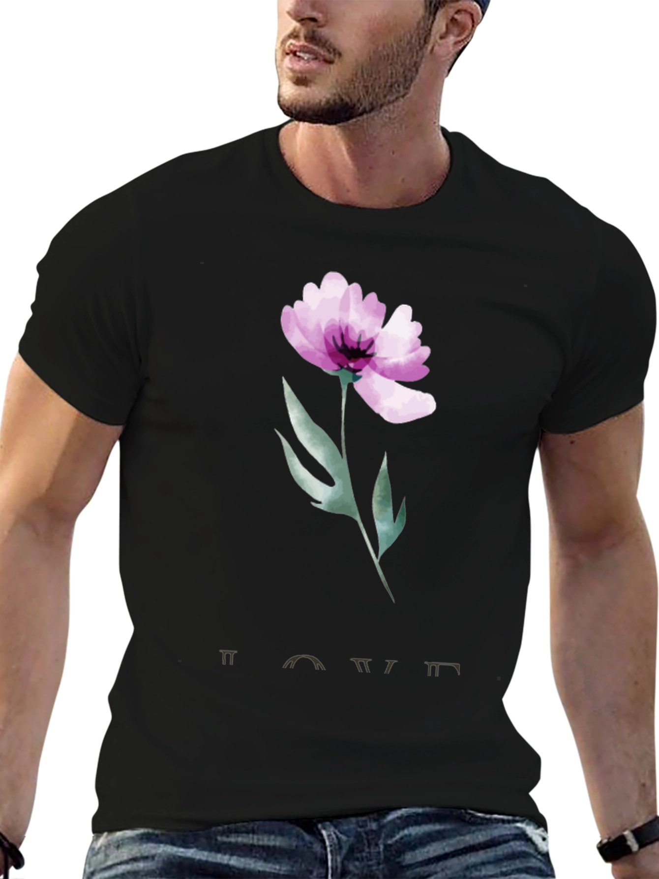 Floral Love T-Shirt - Artistic Graphic Tee