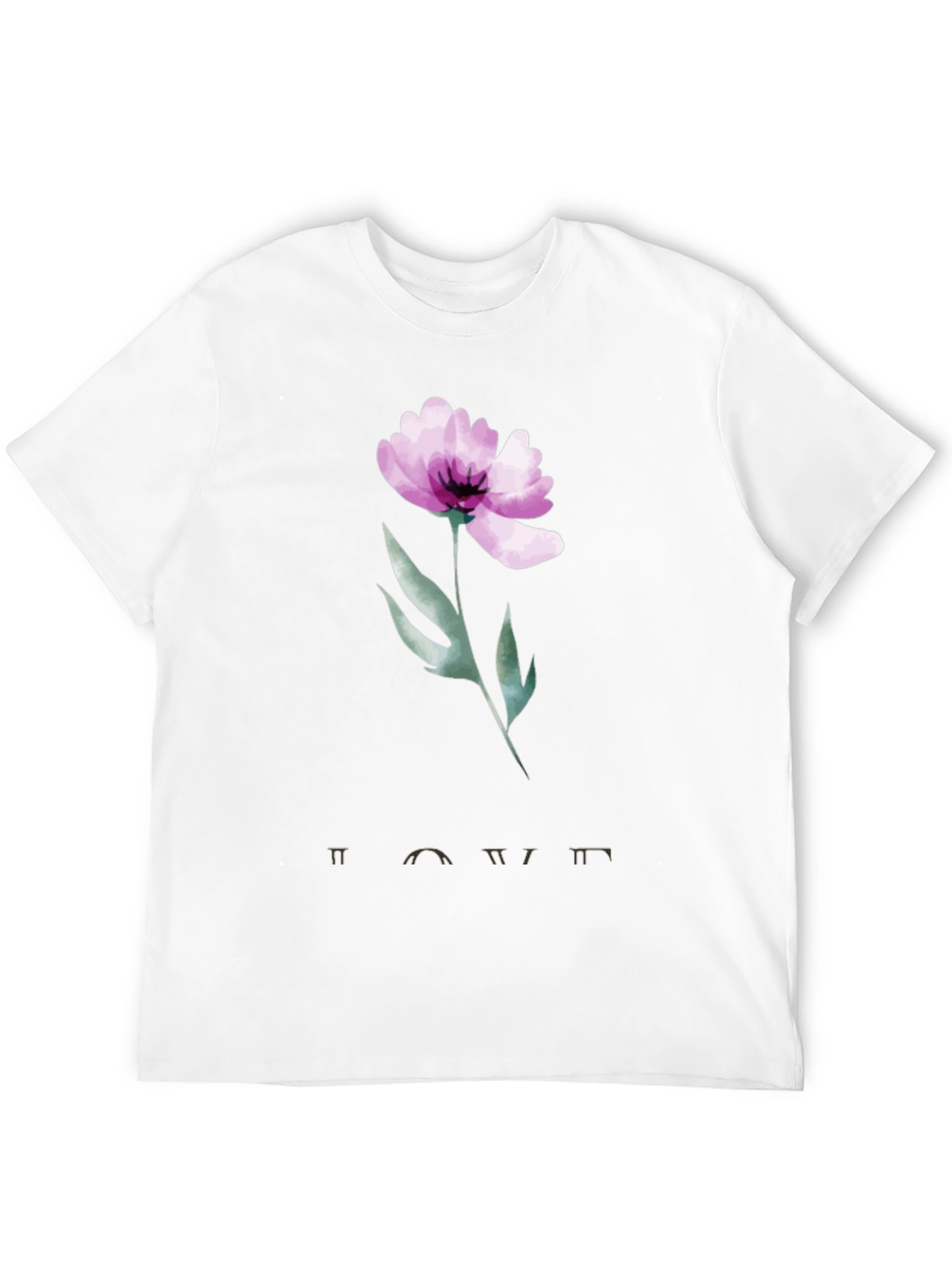 Floral Love T-Shirt - Artistic Graphic Tee