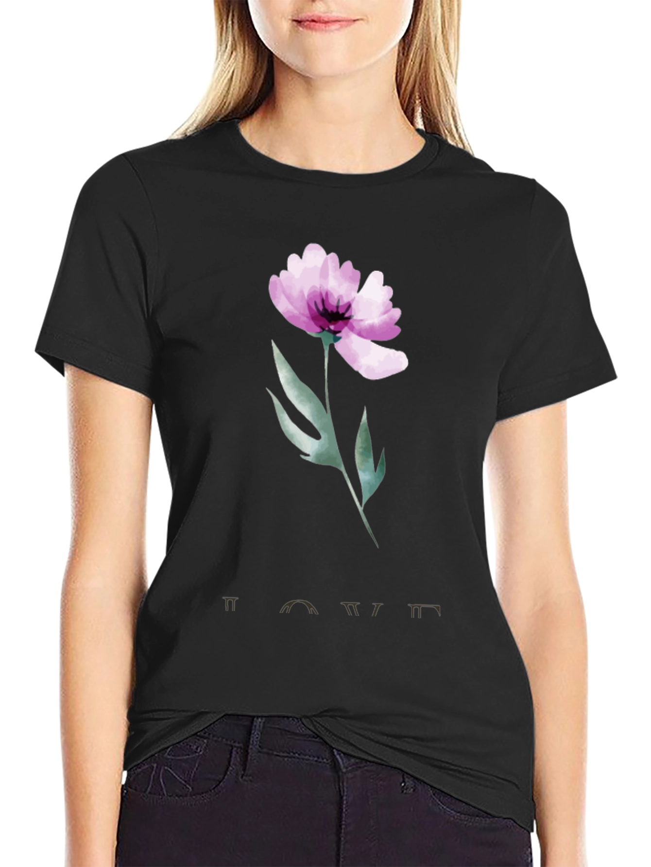 Floral Love T-Shirt - Artistic Graphic Tee
