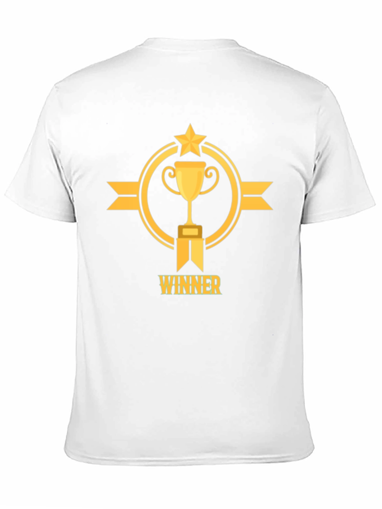 Winner Trophy Graphic Tee - Black Cotton T-Shirt