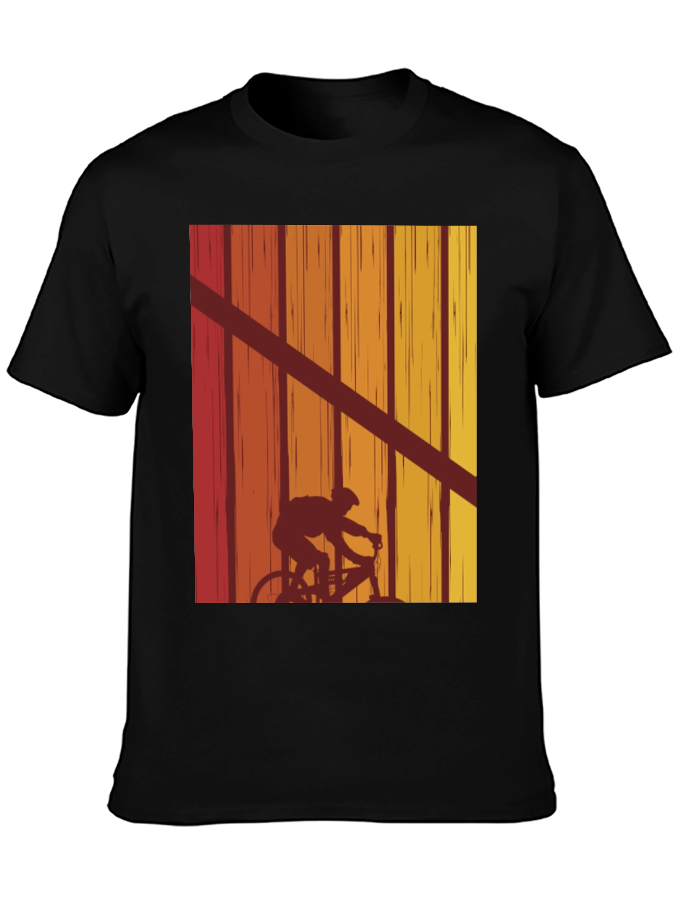 Retro Cycling T-Shirt - Sunset Ride Design