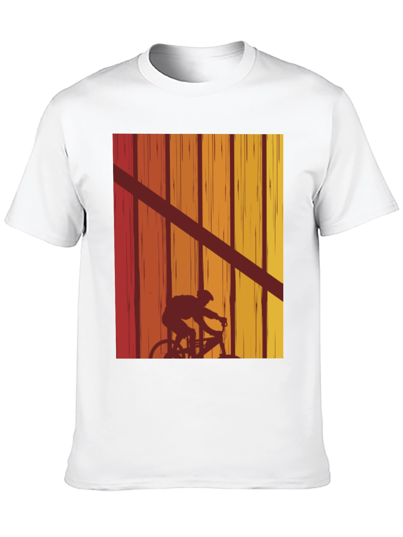 Retro Cycling T-Shirt - Sunset Ride Design