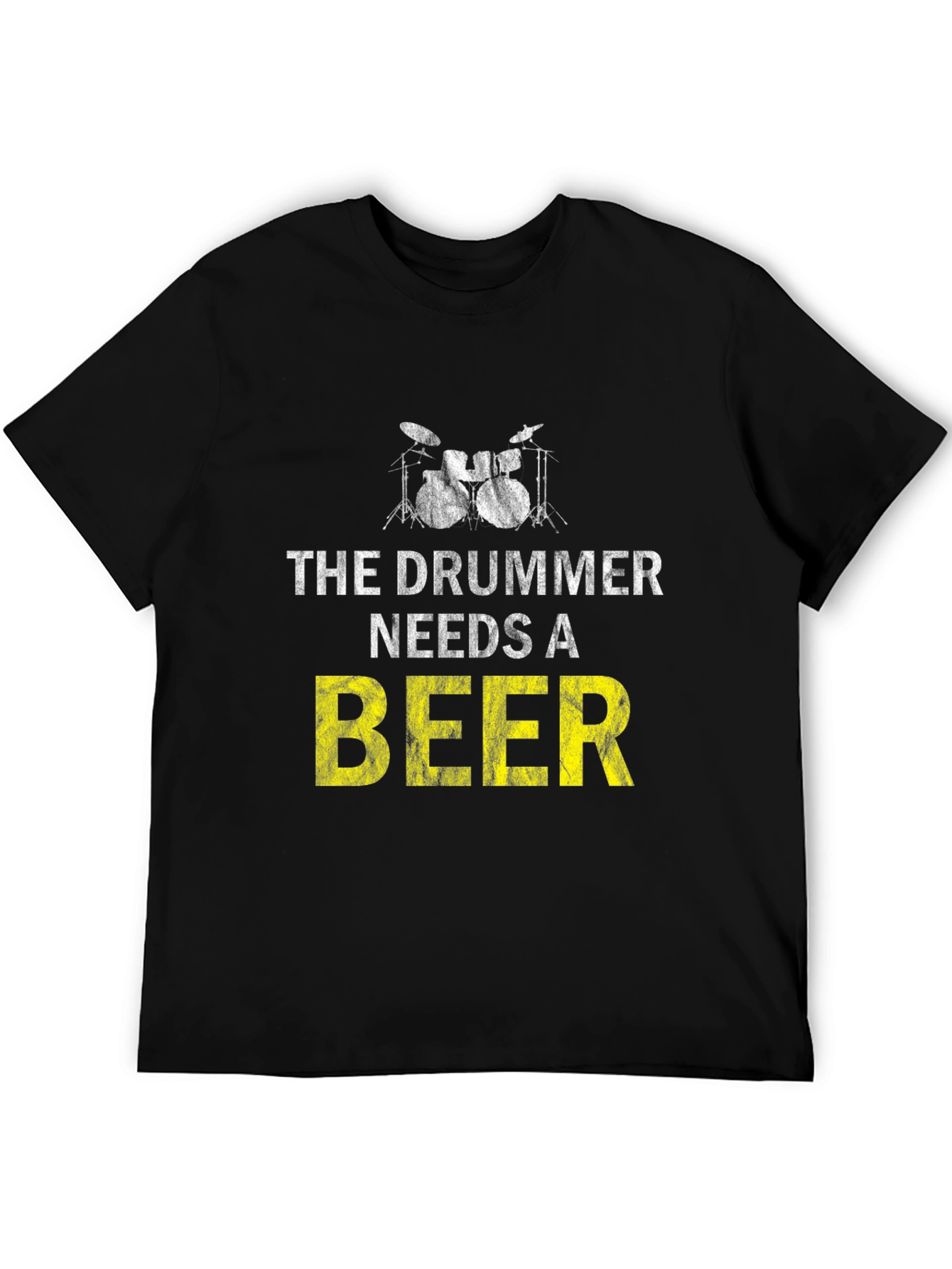 Drummer Needs Beer T-Shirt - Music Lover Tee