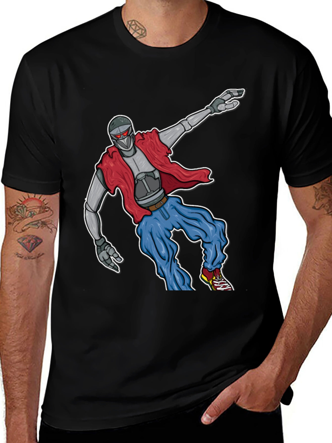 Retro Robot Graphic T-Shirt