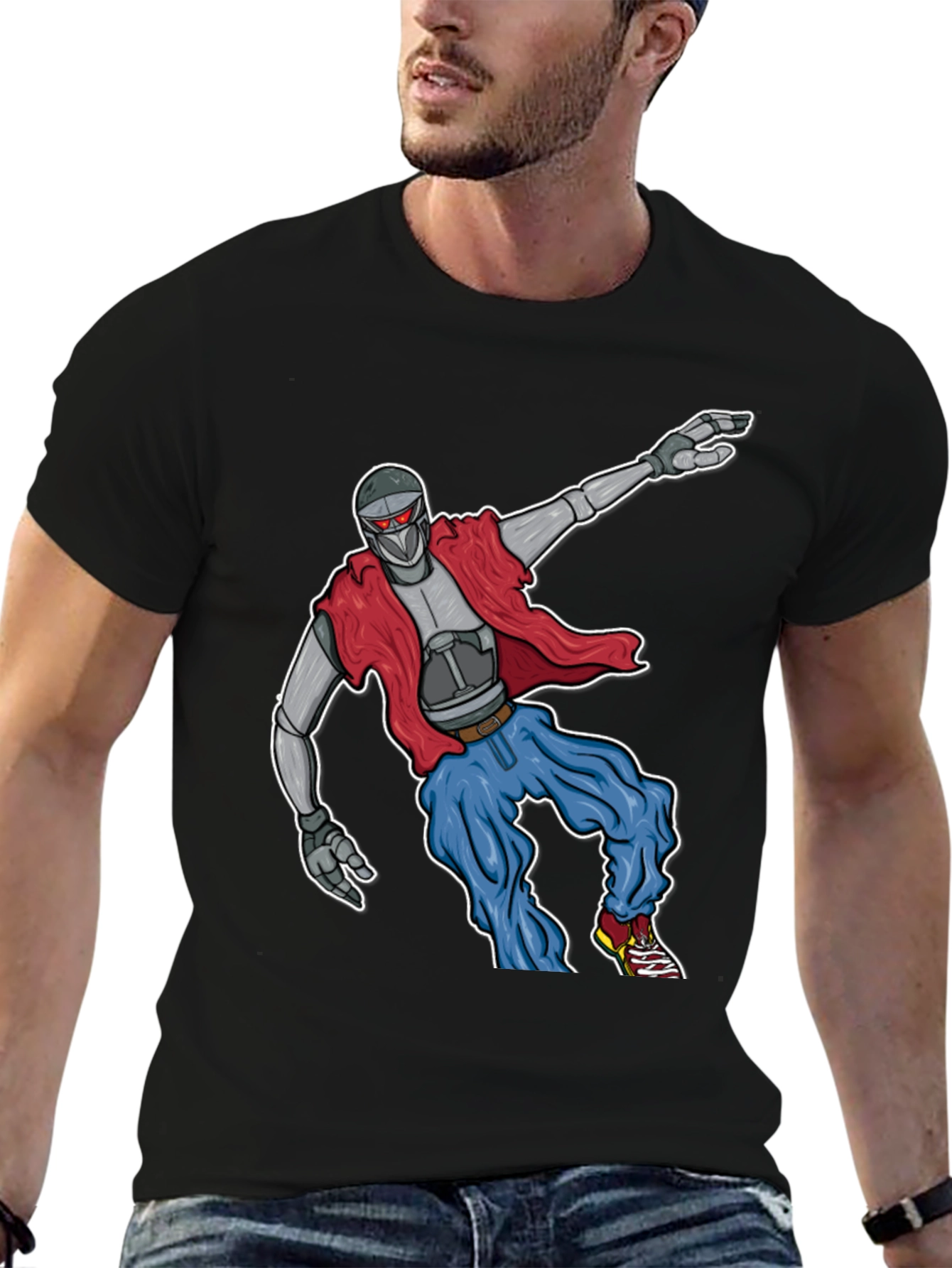 Retro Robot Graphic T-Shirt