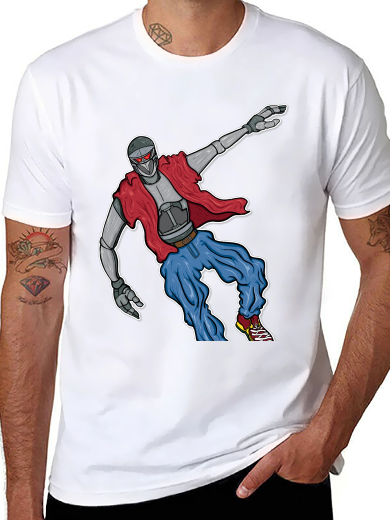 Retro Robot Graphic T-Shirt
