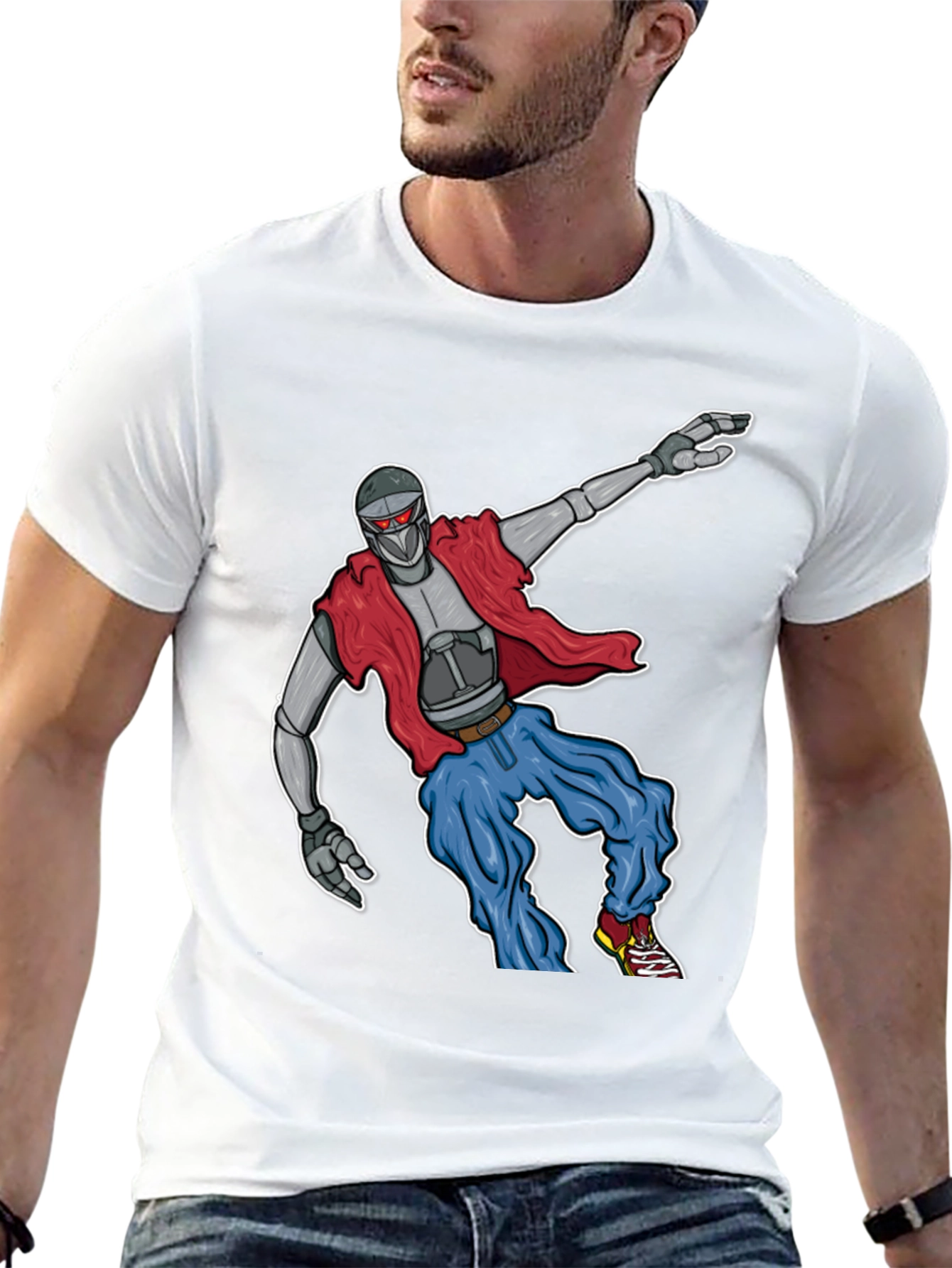 Retro Robot Graphic T-Shirt