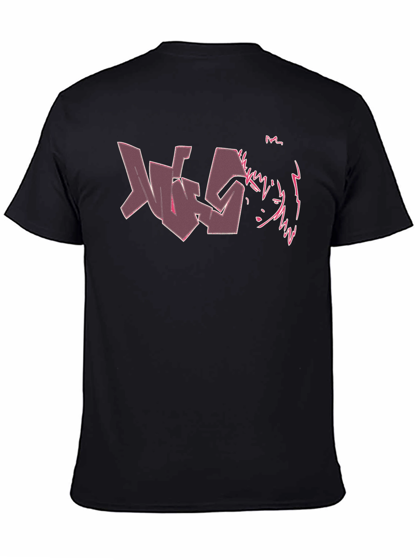 Graphic Anime Style Black T-Shirt