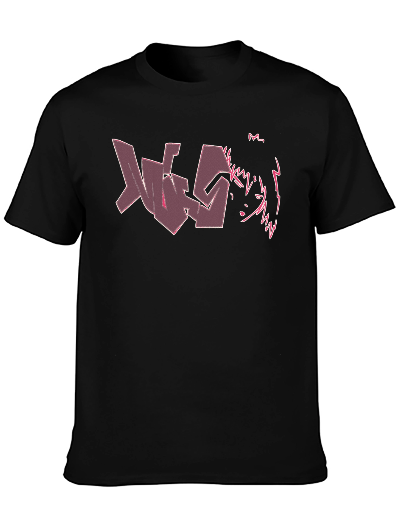 Graphic Anime Style Black T-Shirt