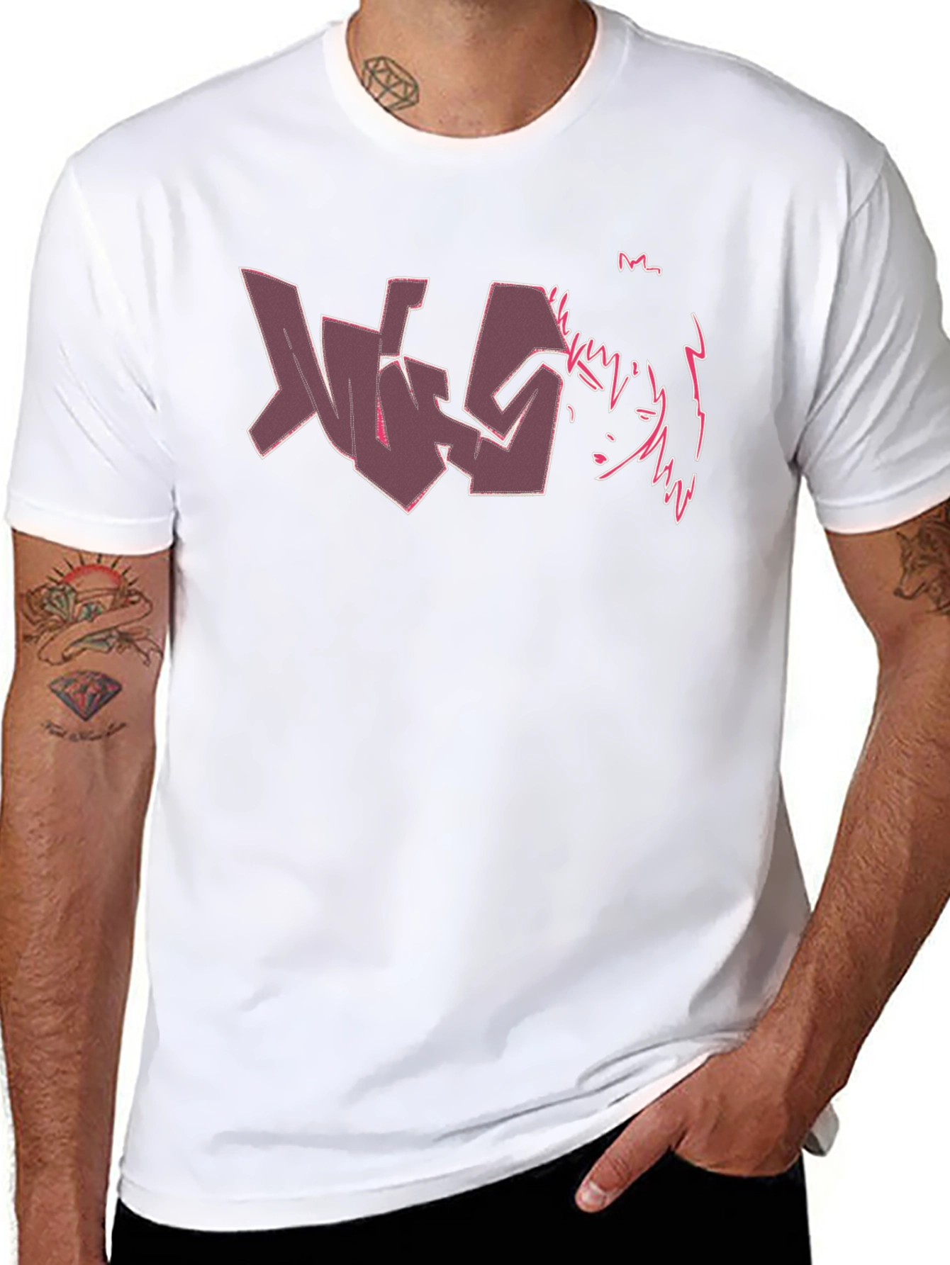 Graphic Anime Style Black T-Shirt