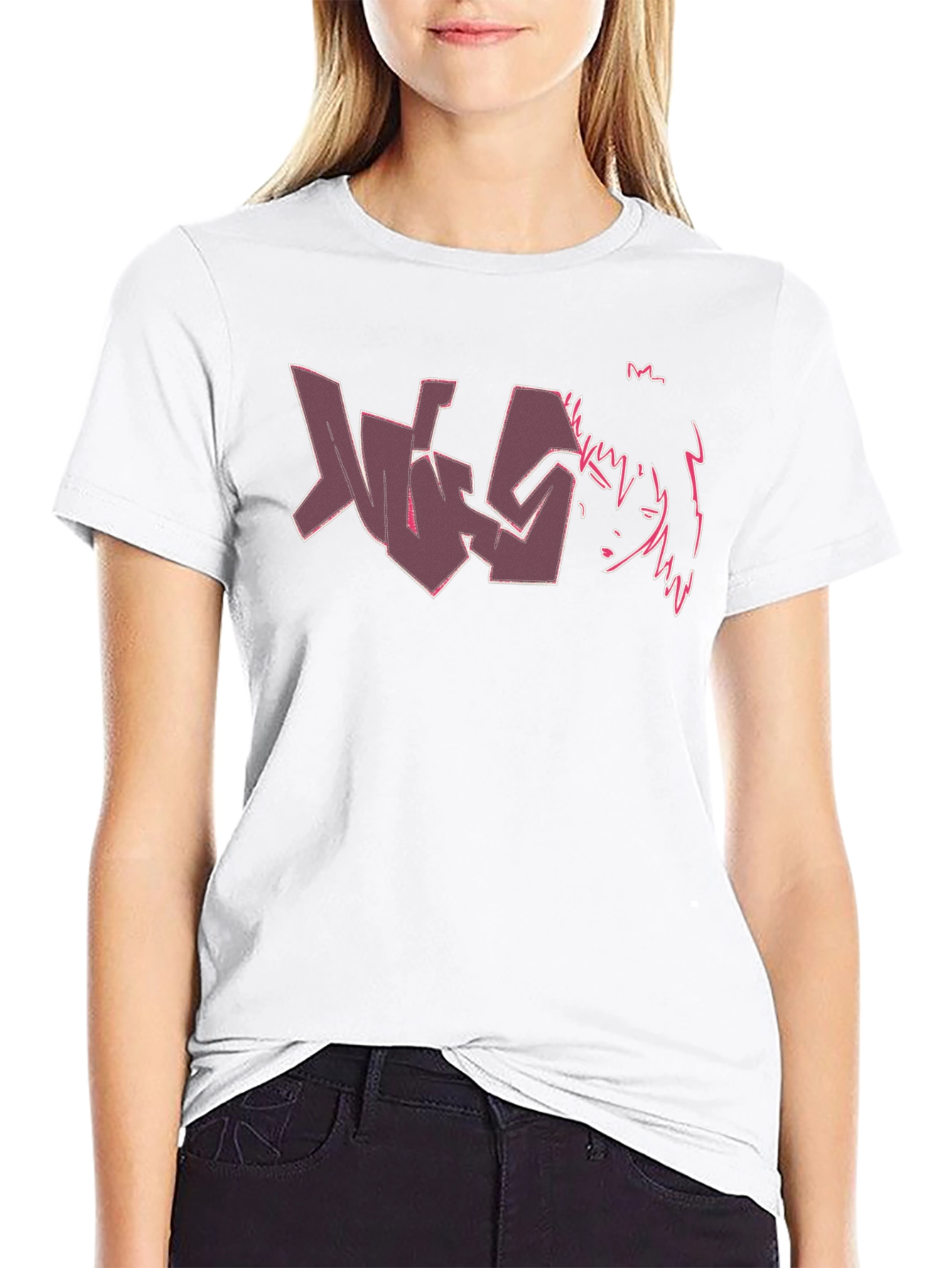 Graphic Anime Style Black T-Shirt