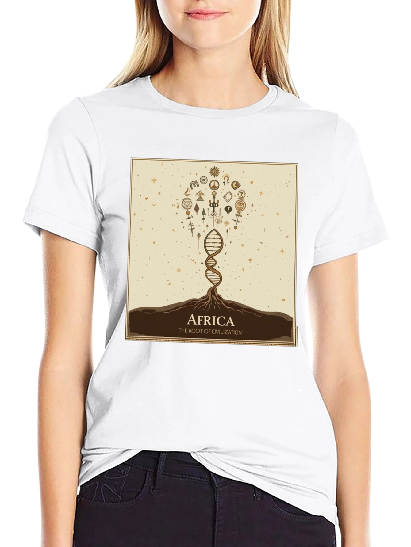 Africa Root of Civilization Black Graphic T-Shirt
