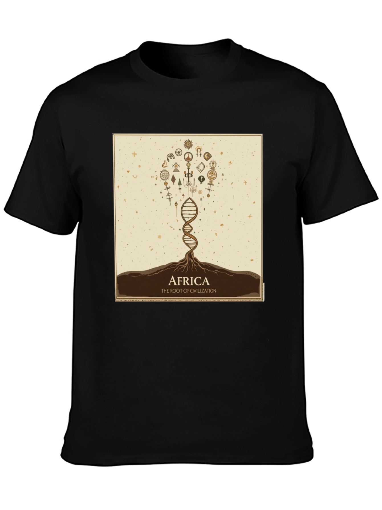 Africa Root of Civilization Black Graphic T-Shirt