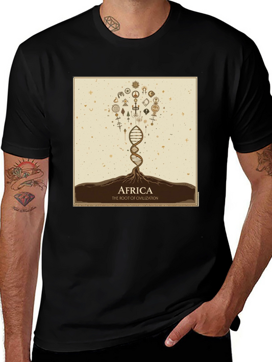 Africa Root of Civilization Black Graphic T-Shirt