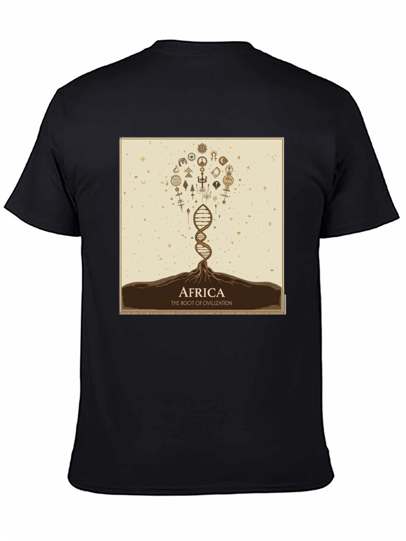 Africa Root of Civilization Black Graphic T-Shirt