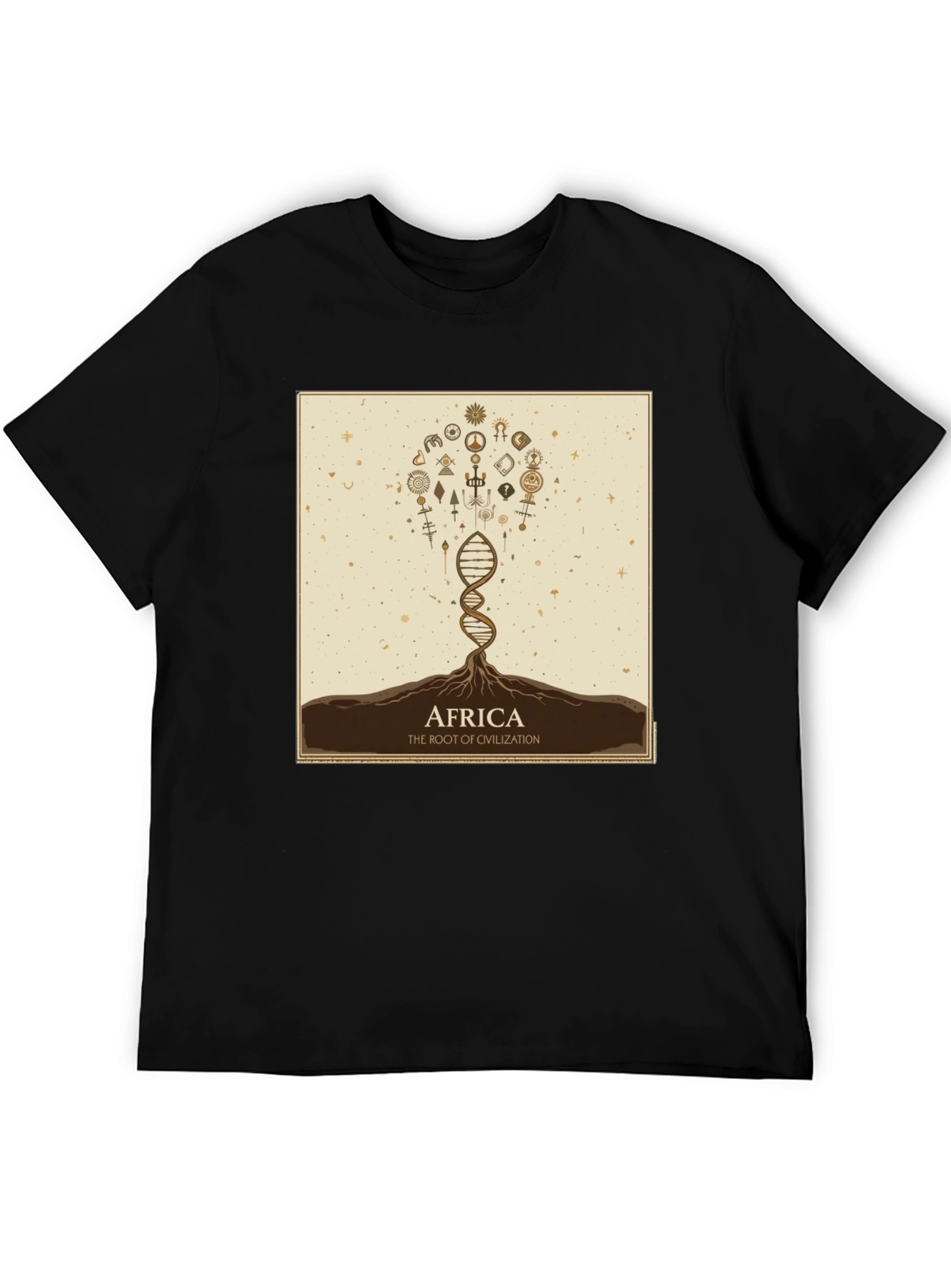 Africa Root of Civilization Black Graphic T-Shirt