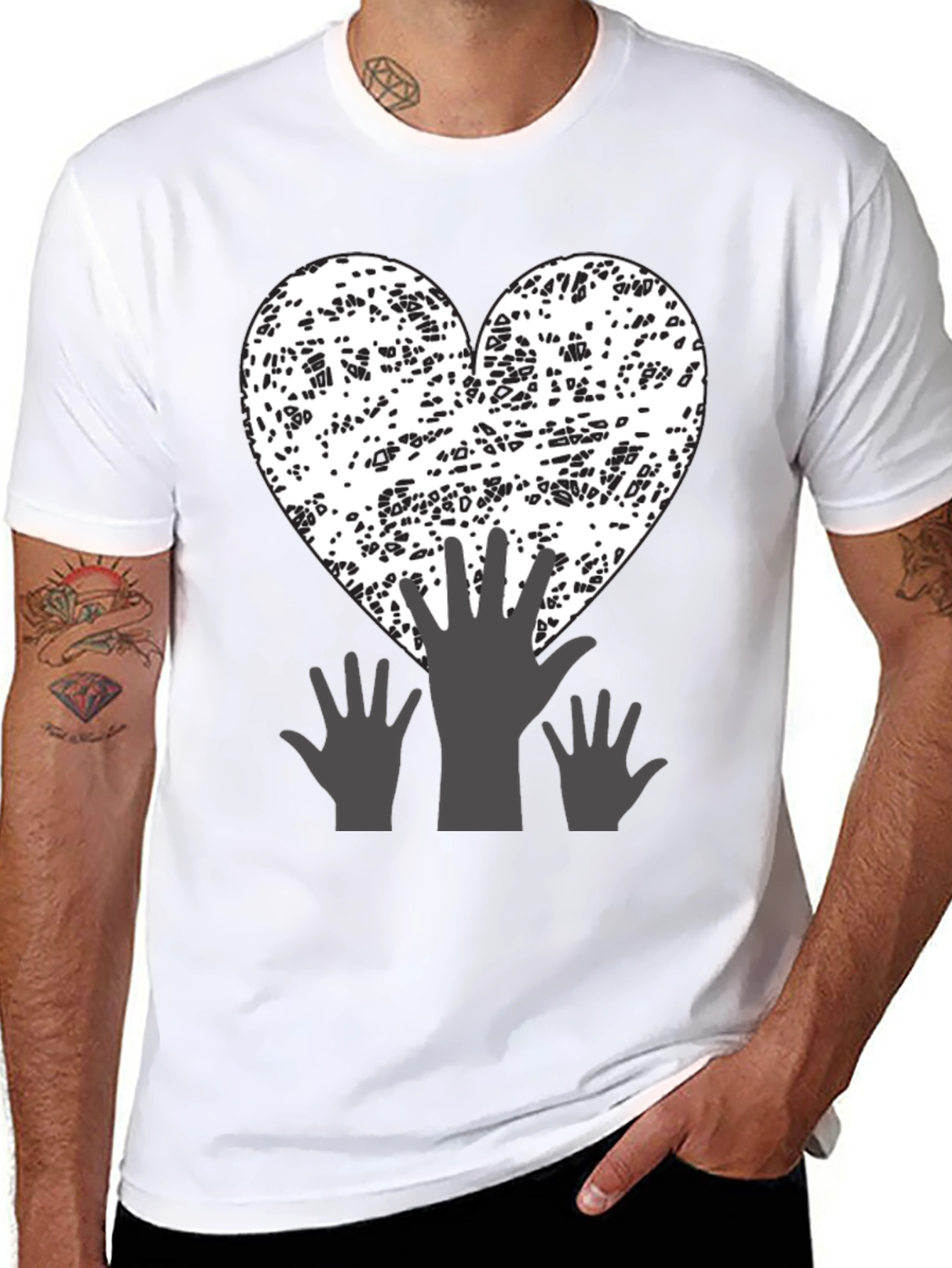 Abstract Heart Hands T-Shirt