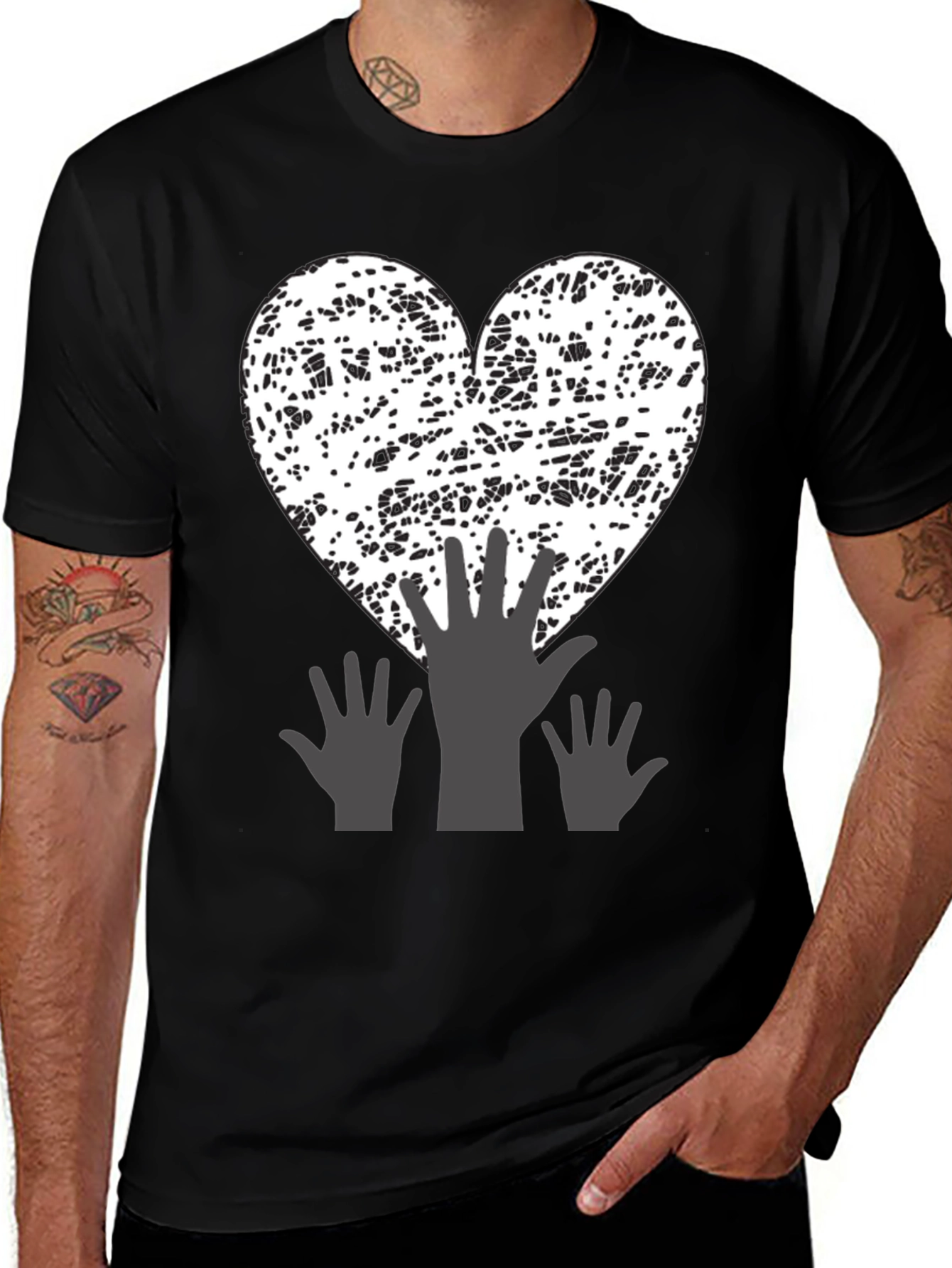 Abstract Heart Hands T-Shirt