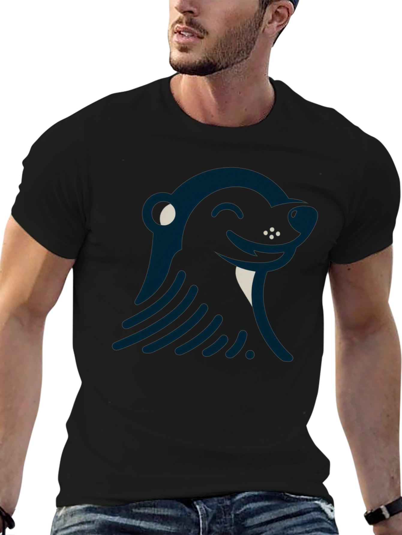 Cool Graphic Tee - Smiling Wolverine Design