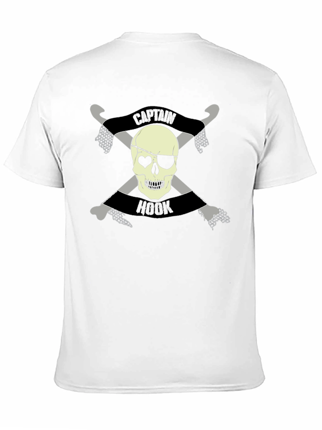 Captain Hook Skull Graphic T-Shirt - Pirate Style