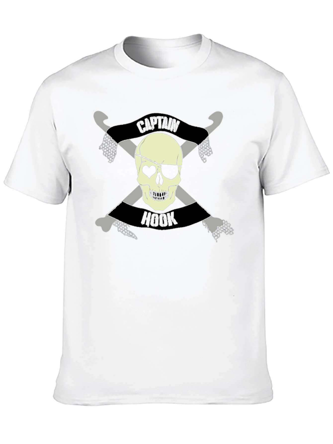 Captain Hook Skull Graphic T-Shirt - Pirate Style