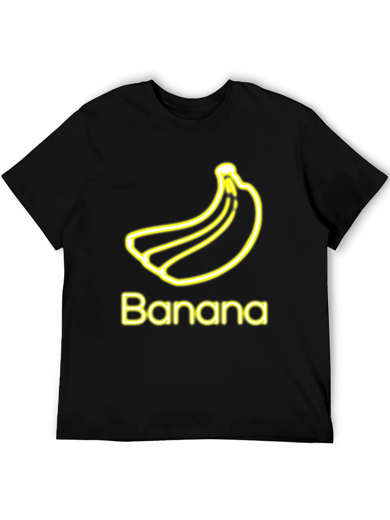 Banana Neon Graphic Tee - Casual Black T-Shirt