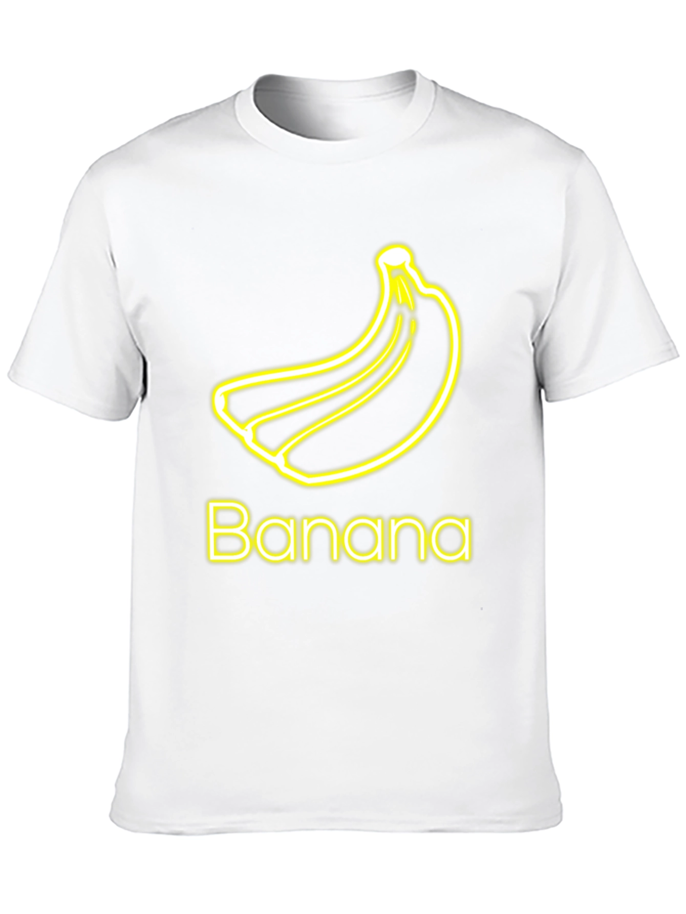Banana Neon Graphic Tee - Casual Black T-Shirt