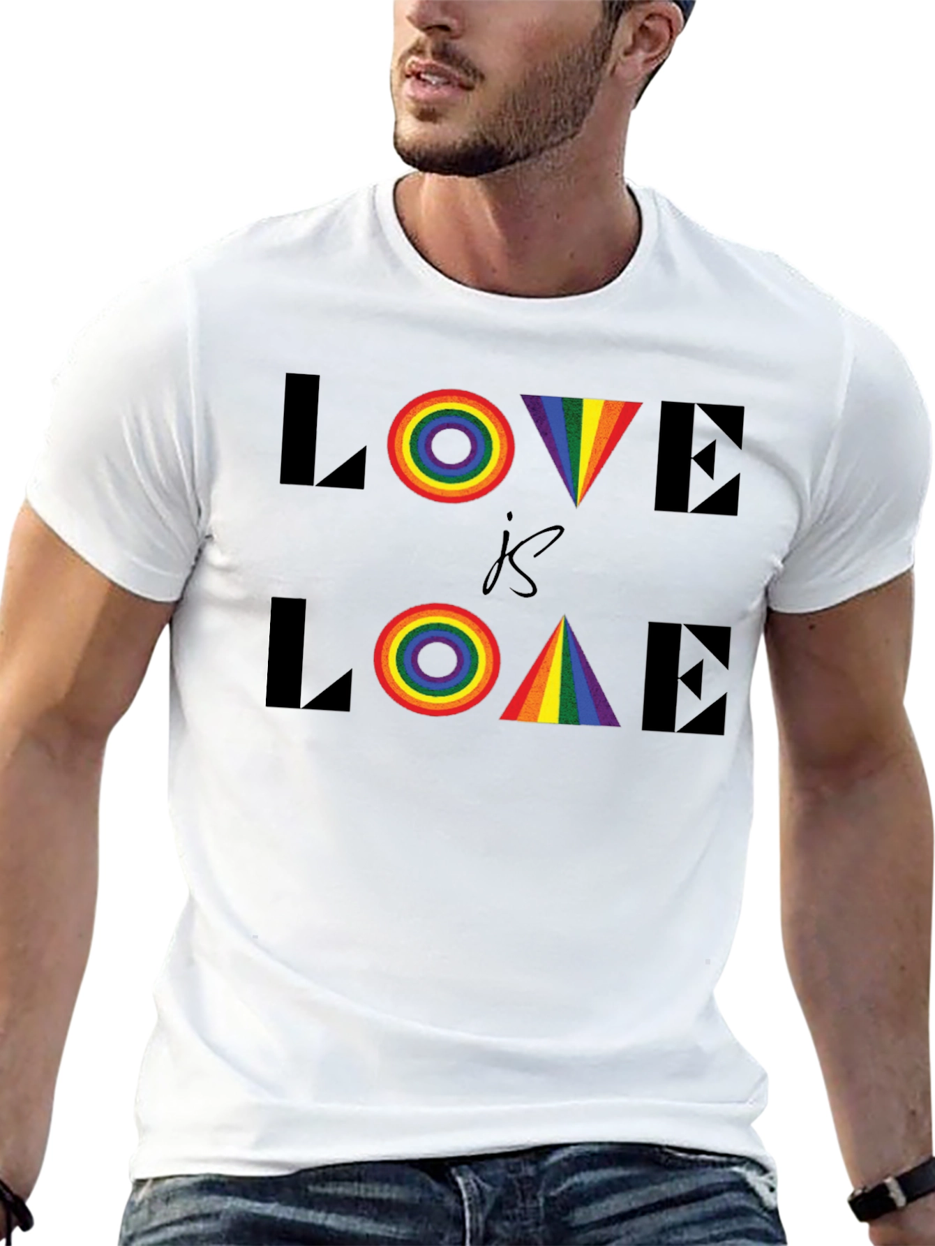 Love is Love LGBTQ Rainbow Graphic Tee