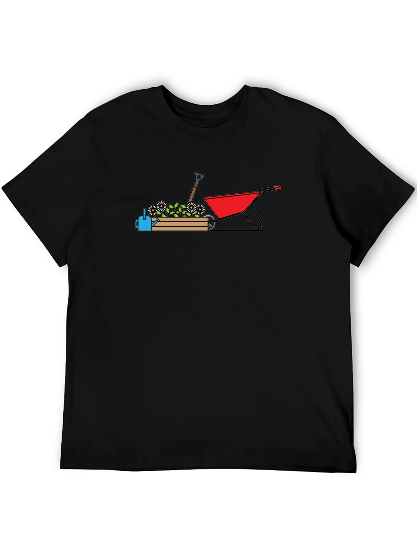 Gardening Graphic T-Shirt - Black Crew Neck Tee