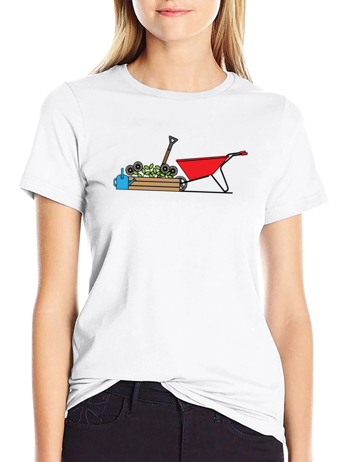 Gardening Graphic T-Shirt - Black Crew Neck Tee
