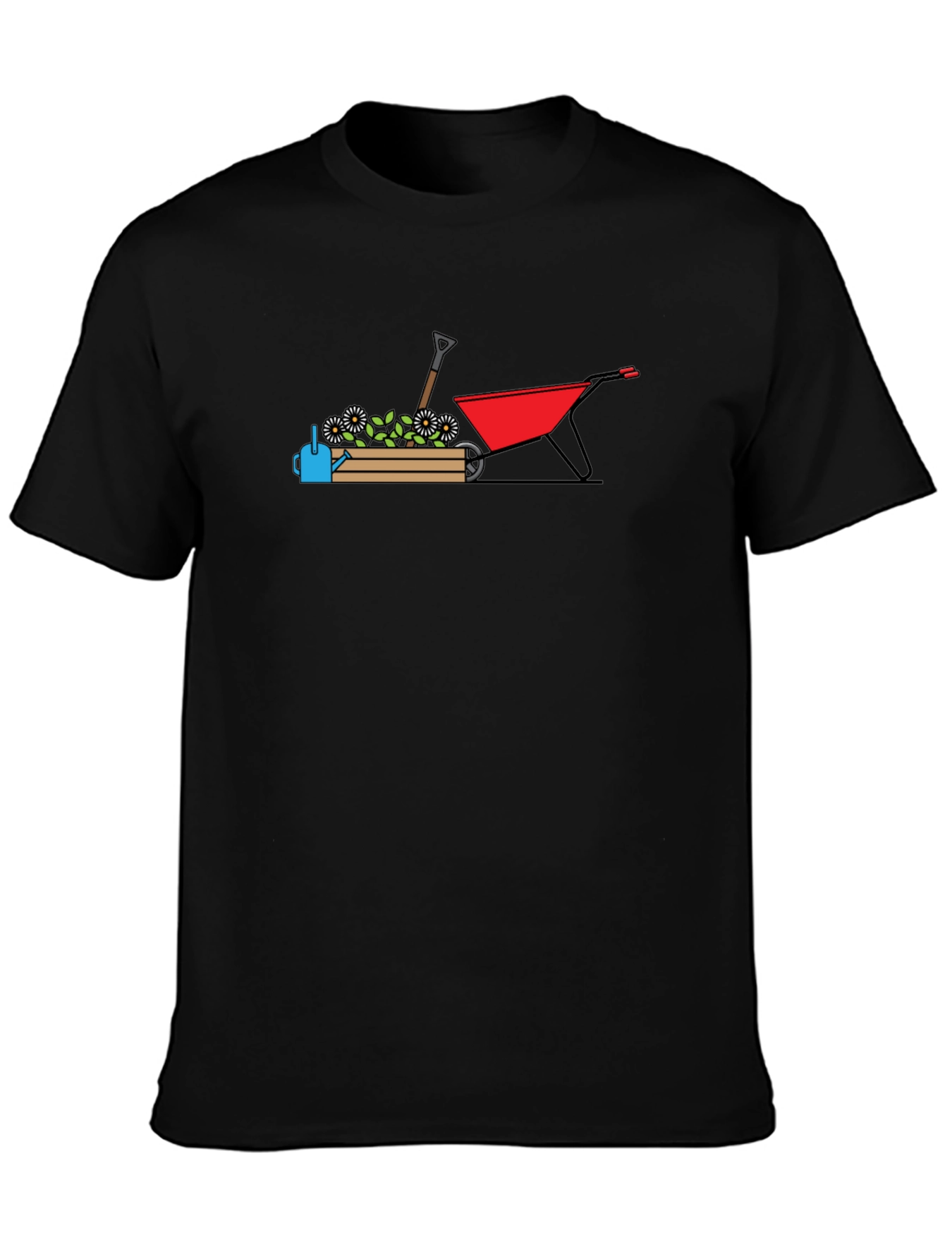 Gardening Graphic T-Shirt - Black Crew Neck Tee