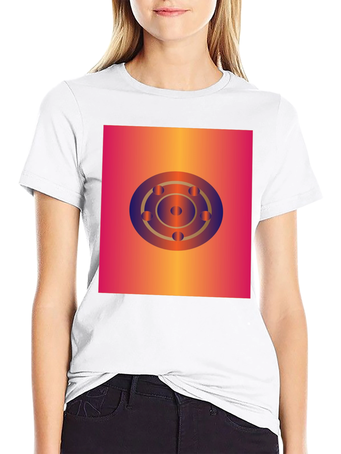 Geometric Circle Graphic Tee - Abstract Design