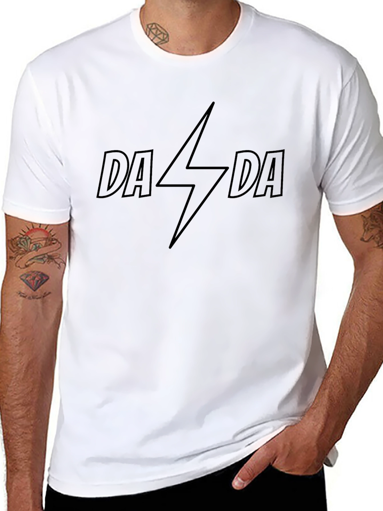 Da Da Lightning Bolt Graphic Tee - Black