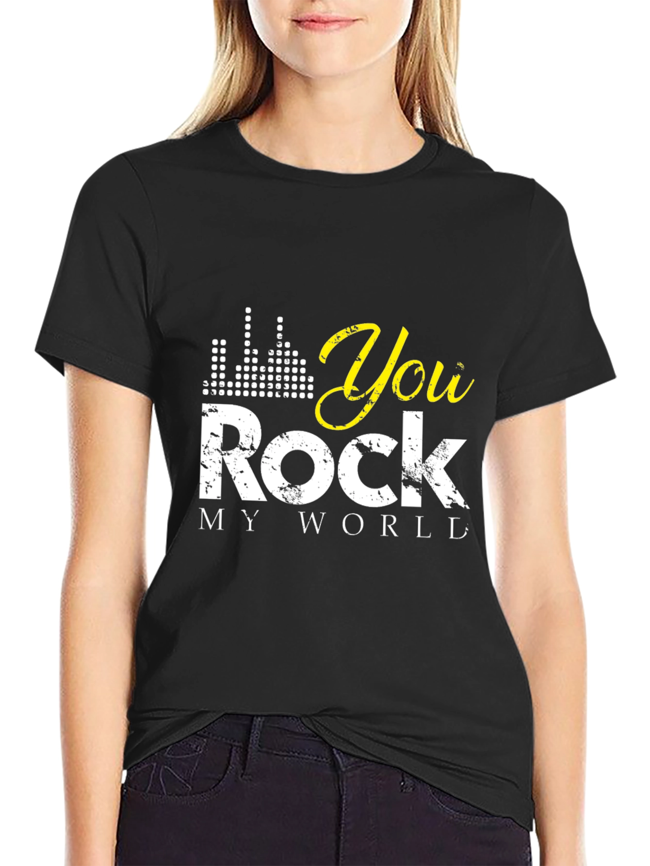 You Rock My World Black Graphic Tee