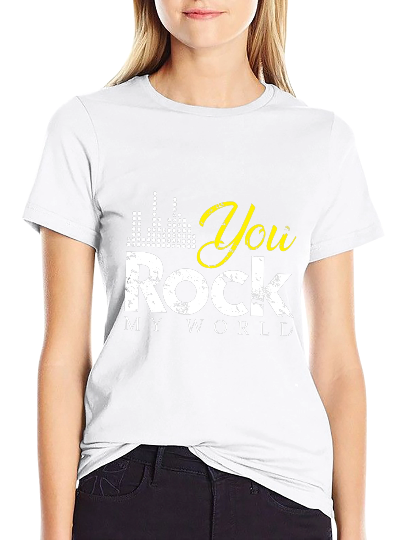 You Rock My World Black Graphic Tee