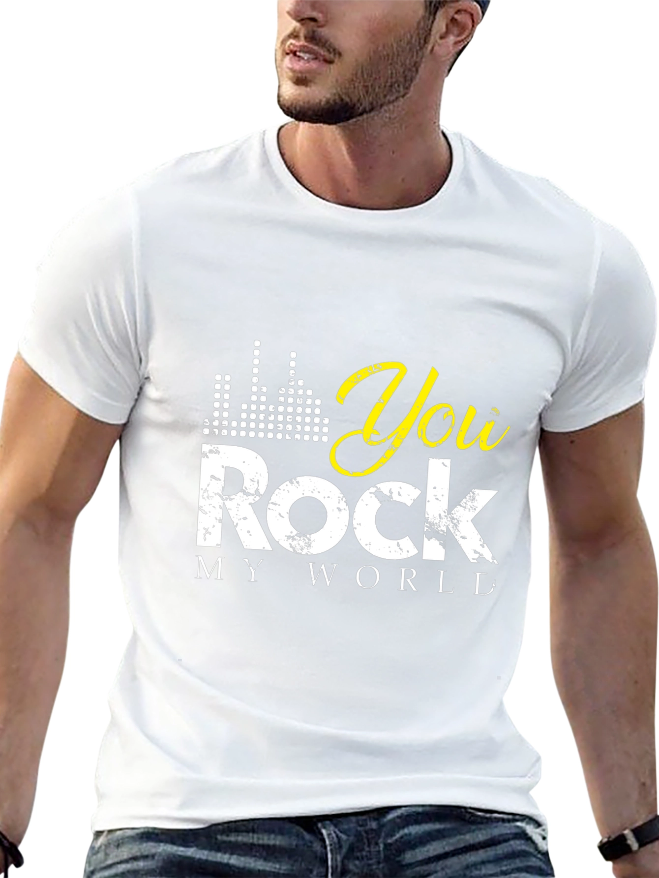 You Rock My World Black Graphic Tee