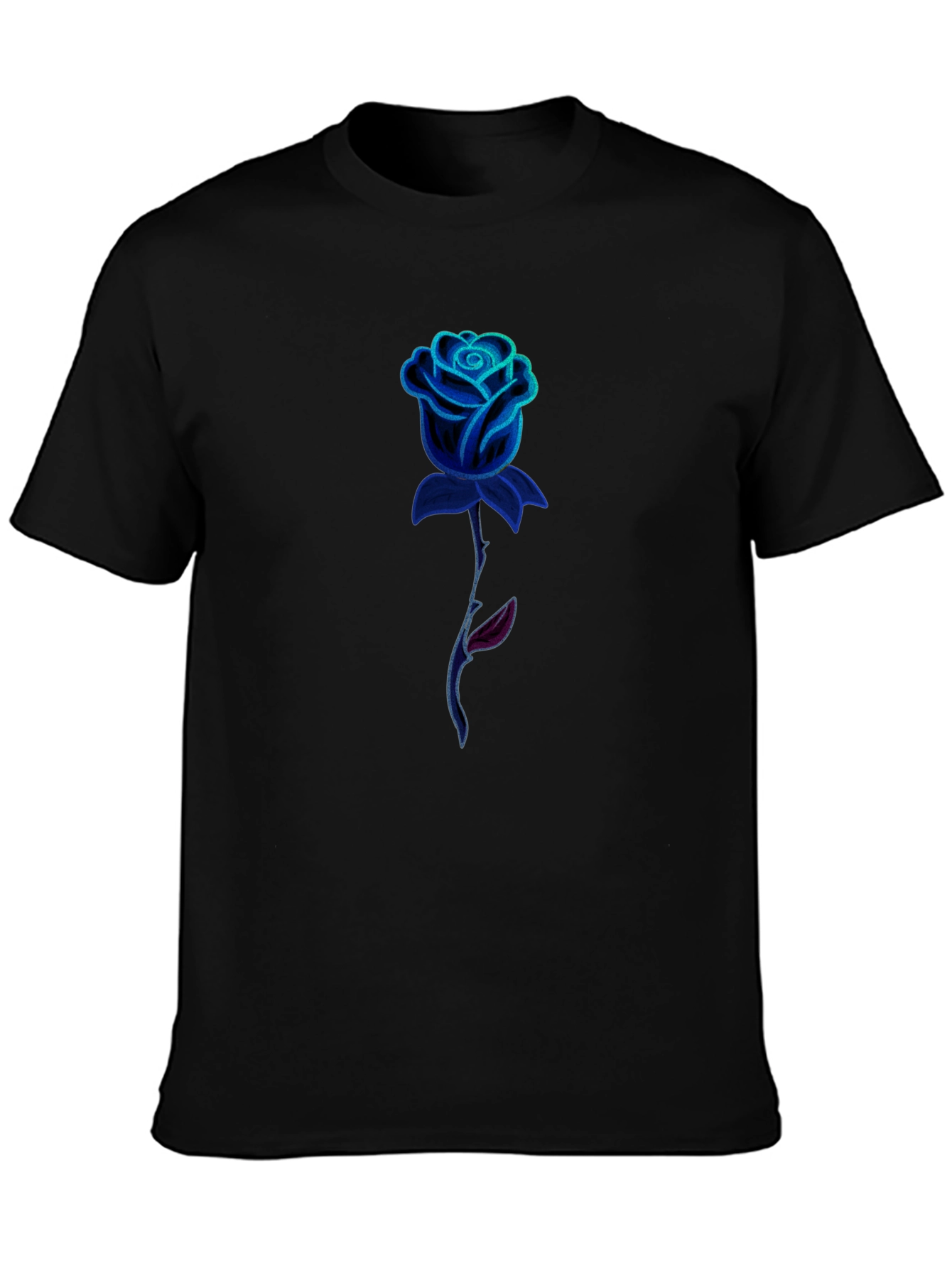 Mens Black Rose Graphic Tee