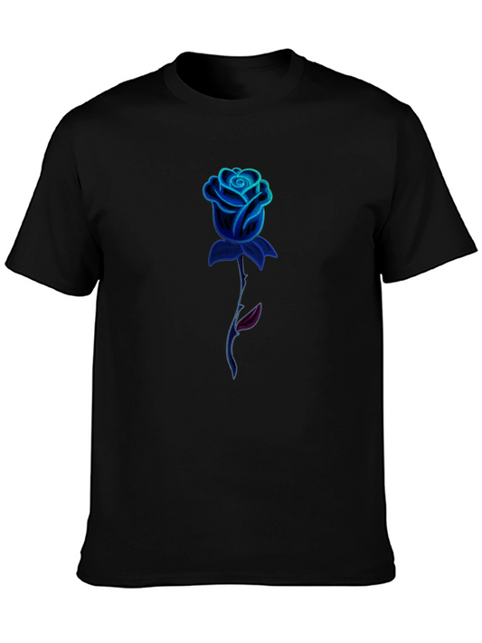 Mens Black Rose Graphic Tee