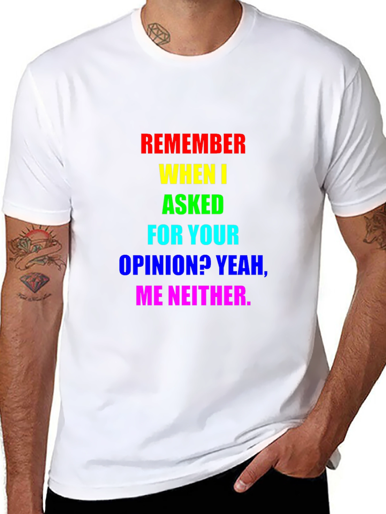 Sarcastic Rainbow Opinion T-Shirt