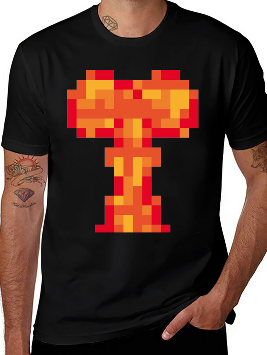 Pixel Fire T-Shirt - Retro Gaming Style