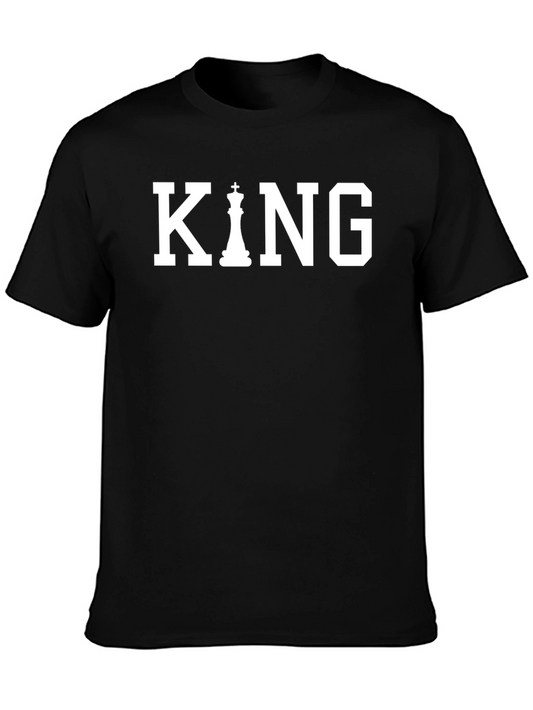 King Chess Piece T-Shirt - Black Graphic Tee