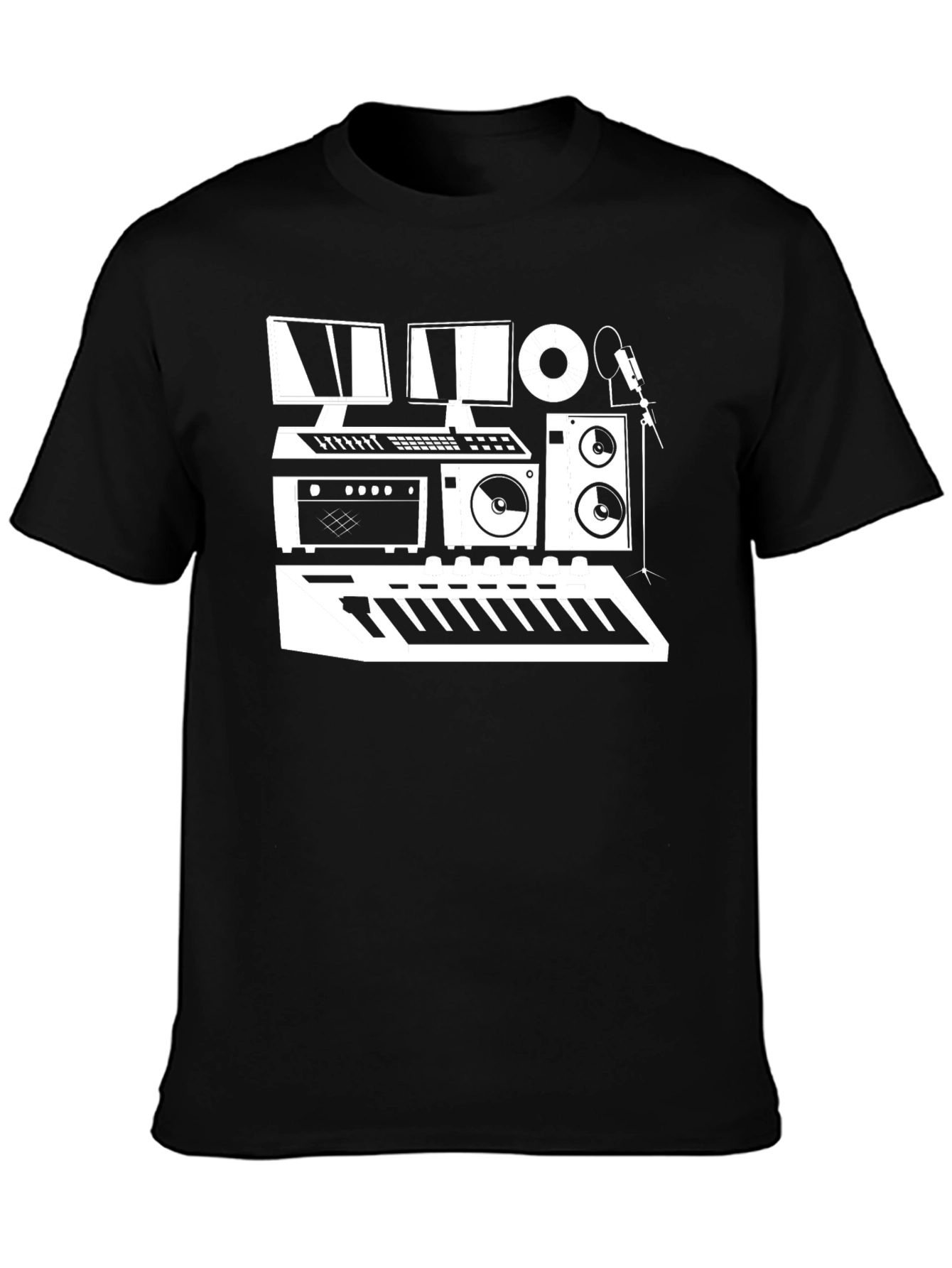 Music Studio Black T-Shirt